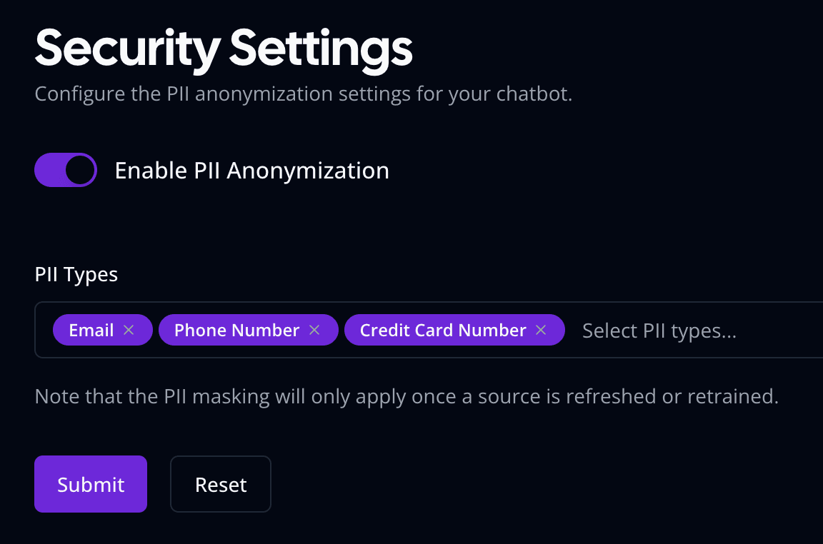 Security Settings