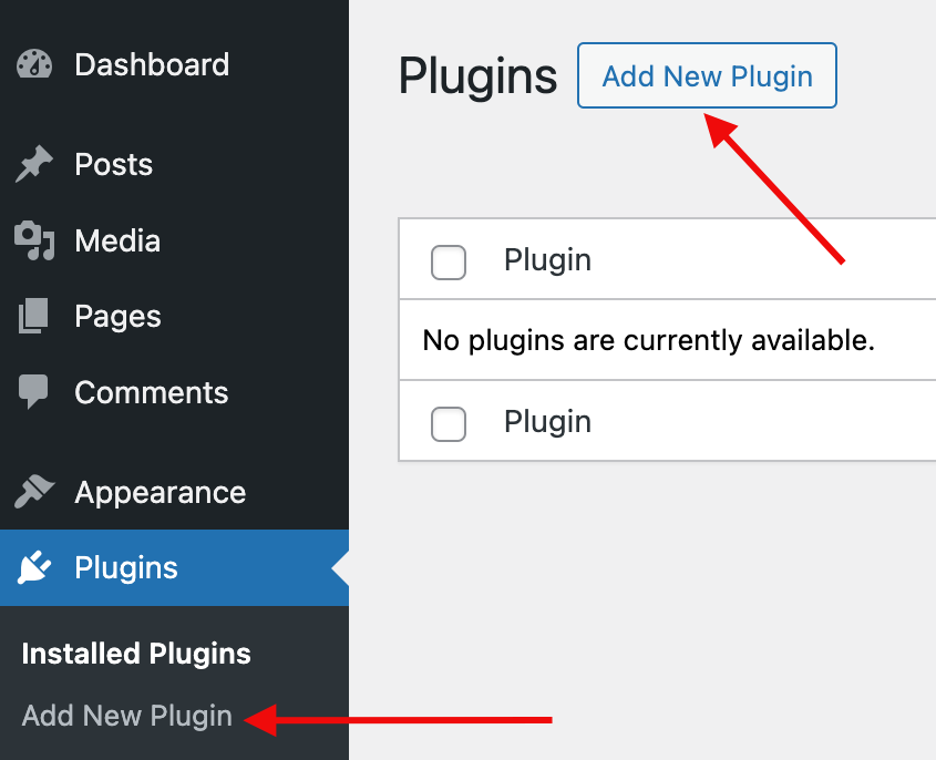 Wordpress Plugin Add New